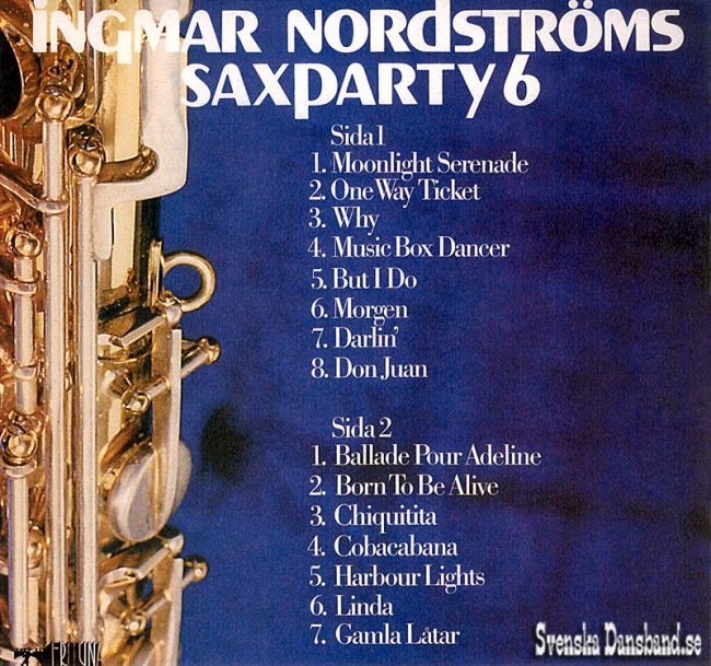 INGMAR NORDSTRMS LP (1979) "Saxparty 6" B